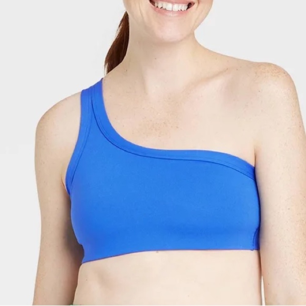 All In Motion | Royal Blue One-Shoulder Sports Bra